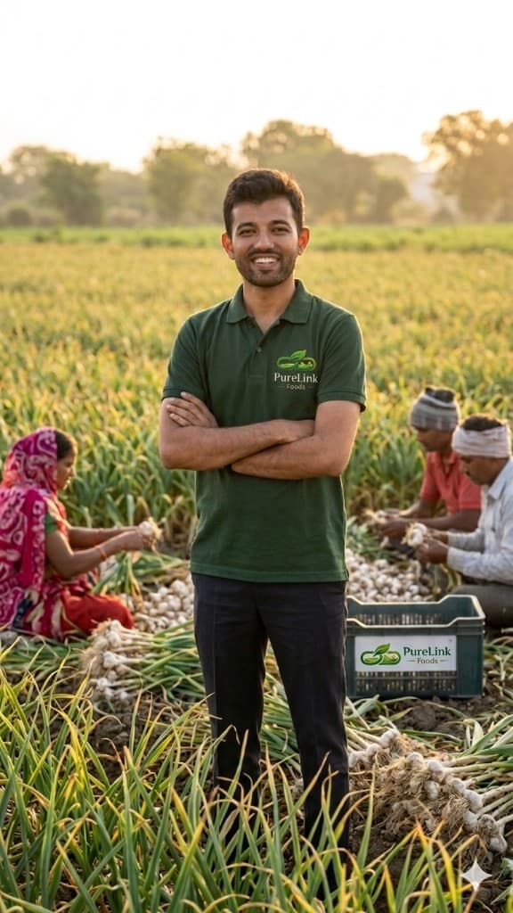Purelink Foods team at garlic sourcing
